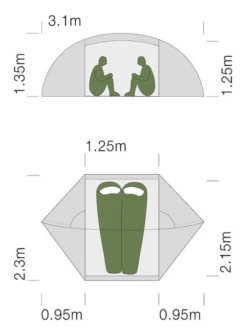 Exped Orion II Green Trekkerstent 9 Exped Orion II Green Trekkerstent -De Kampeerplek 2740623 7640120111205 2