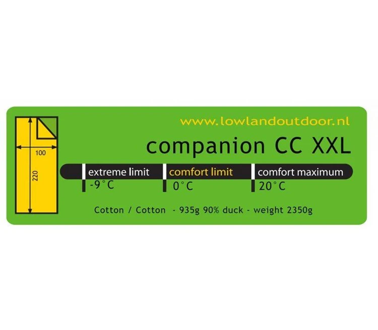 Lowland Companion Cc Xxl 220X200cm Slaapzak 8 Lowland Companion Cc Xxl 220X200cm Slaapzak - Afbeelding 6