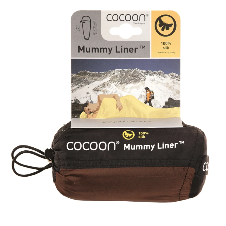Cocoon Mummy Liner 100% Silk Lakenzak 3 Cocoon Mummy Liner 100% Silk Lakenzak