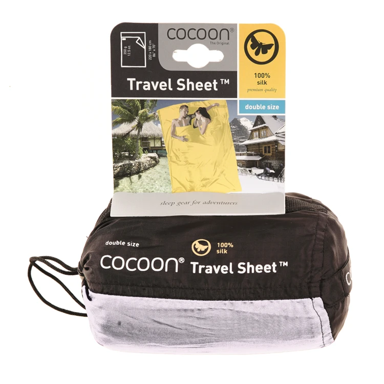 Cocoon Travel Sheet Double 100% Silk Lakenzak 3 Cocoon Travel Sheet Double 100% Silk Lakenzak