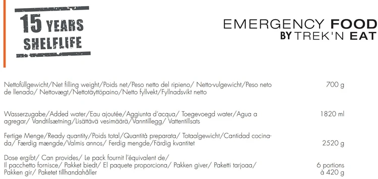 Trek'n Eat Emergency Food Chicken In Curried Rice Reismaaltijd 4 Trek'n Eat Emergency Food Chicken In Curried Rice Reismaaltijd - Afbeelding 2