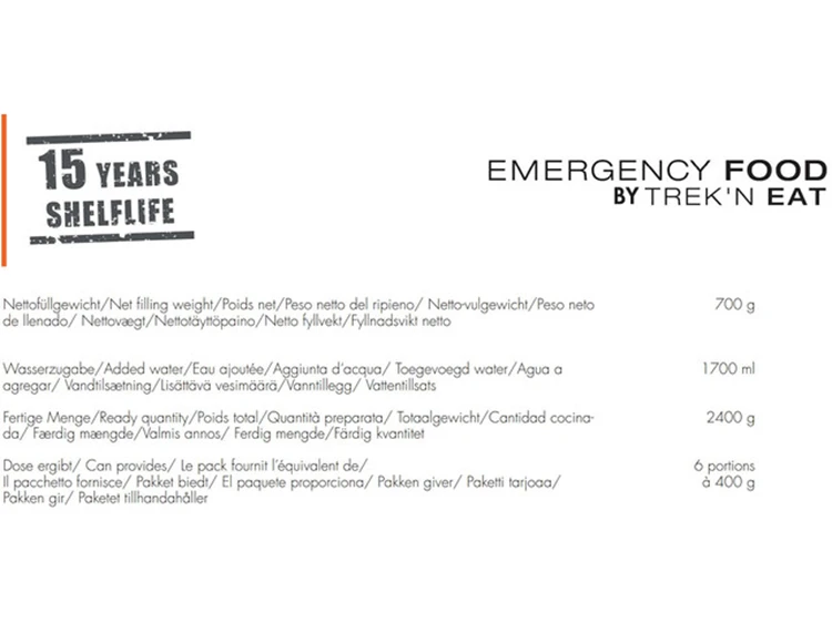 Trek'n Eat Emergency Food Garden Vegetables With Risotto Reismaaltijd 4 Trek'n Eat Emergency Food Garden Vegetables With Risotto Reismaaltijd - Afbeelding 2