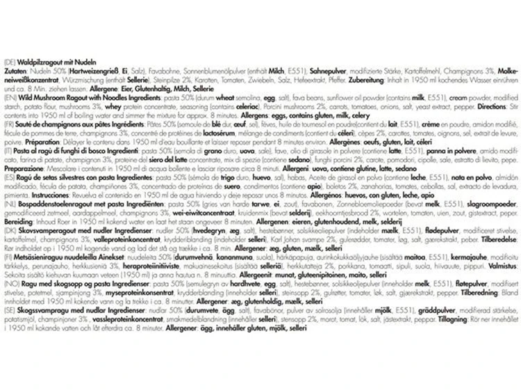 Trek'n Eat Emergency Food Wild Mushroom Ragout With Noodles Reismaaltijd 5 Trek'n Eat Emergency Food Wild Mushroom Ragout With Noodles Reismaaltijd - Afbeelding 3