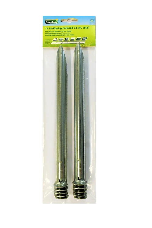 Campking Zak 10 Tentharing Halfrond 24 Cm Smal Haring 3 Campking Zak 10 Tentharing Halfrond 24 Cm Smal Haring