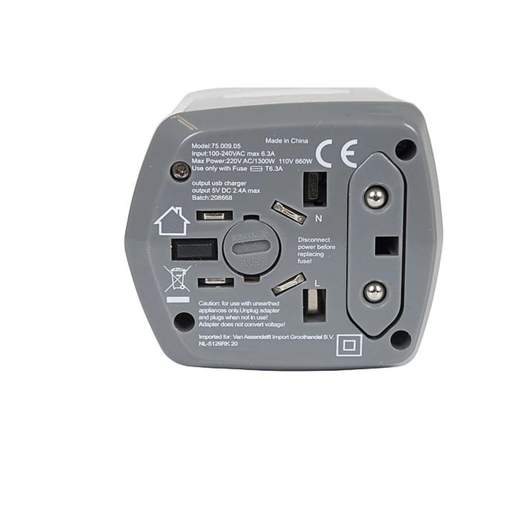 Bo-Camp Global Usb Wereldstekker 8 Bo-Camp Global Usb Wereldstekker - Afbeelding 6