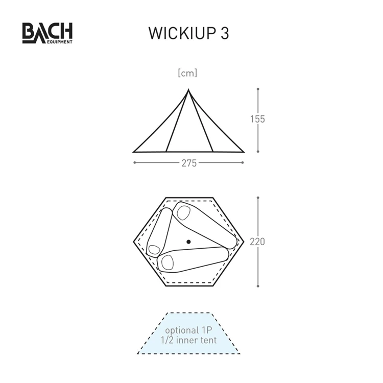 Bach Wickiup 3 Tipitent 4 Bach Wickiup 3 Tipitent - Afbeelding 2