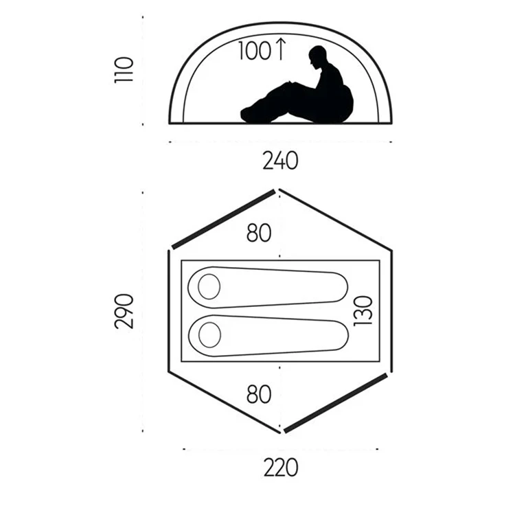 FJÄLLRÄVEN Fjallraven Abisko Dome 2 Trekkerstent 4 FJÄLLRÄVEN Fjallraven Abisko Dome 2 Trekkerstent - Afbeelding 2