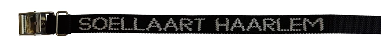 Arno - Bindriemen Met Tekst "Soellaart Haarlem" - 2 Stuks - 150 X 1,8 Cm - Zwart 4 Arno - Bindriemen Met Tekst "Soellaart Haarlem" - 2 Stuks - 150 X 1,8 Cm - Zwart - Afbeelding 2