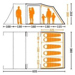 Eureka Spring Creek 6 Tp Familietent Showmodel -De Kampeerplek 5678132 1000000081909 2