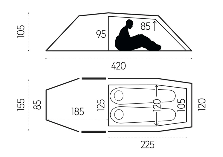 FJÄLLRÄVEN Fjallraven Keb Endurance 2 Trekkerstent Unisex 4 FJÄLLRÄVEN Fjallraven Keb Endurance 2 Trekkerstent Unisex - Afbeelding 2