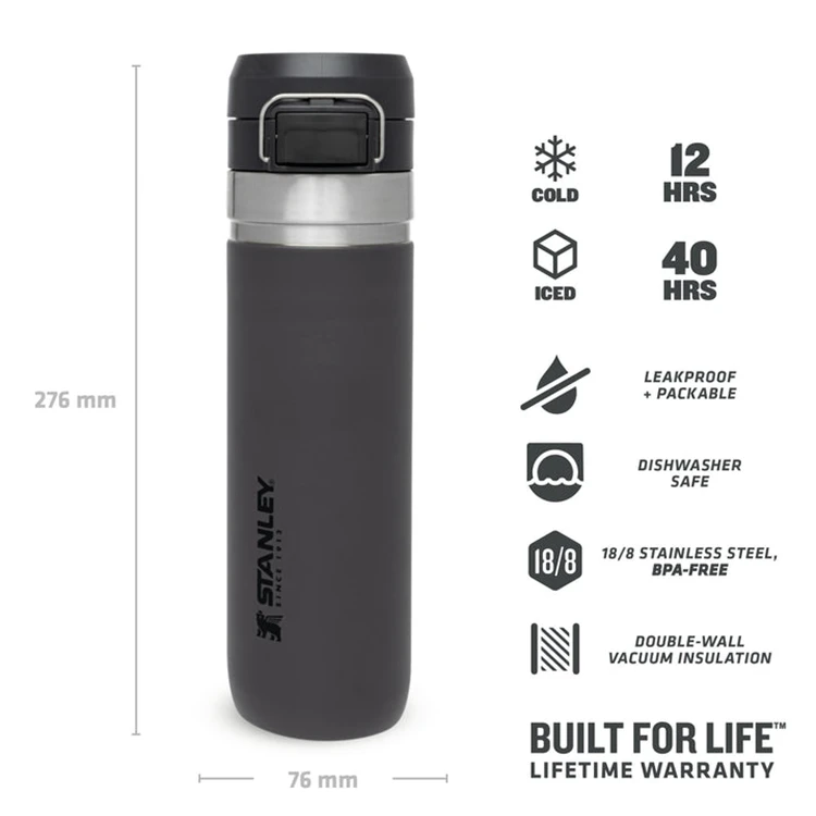 Stanley The Quick Flip Water Bottle .7L / 24Oz Thermofles 8 Stanley The Quick Flip Water Bottle .7L / 24Oz Thermofles - Afbeelding 6