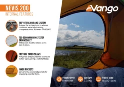 Vango Nevis 200 Trekkerstent -De Kampeerplek 7315332 5059474004804 3