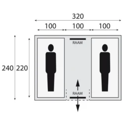 Safarica Chicco 2 Vis-A-Vis Tent -De Kampeerplek 7571120 8717437037616 3