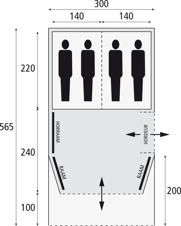Safarica Blackhawk 300 Deluxe Familietent 4 Safarica Blackhawk 300 Deluxe Familietent - Afbeelding 2