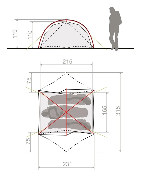 Vaude Space Seamless 2-3P Trekkerstent 5 Vaude Space Seamless 2-3P Trekkerstent - Afbeelding 3