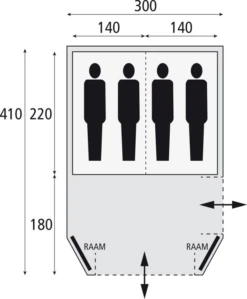 Safarica Laguna 300 Bijzettent -De Kampeerplek 7744250 8717437043525 4